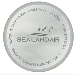 SEALANDAIR | Quartz | Ocean Adventure | Dive Watch | 42.5mm Stainless Steel Case | Rotating Bezel | Silicon Strap | Swiss Made