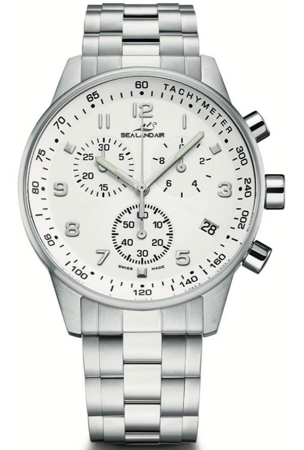 SEALANDAIR | Quartz | Classic Adventure | 41mm Stainless Steel Case & Bracelet | Swiss Made