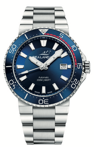SEALANDAIR | Automatic | Ocean Adventure | Dive Watch | 25 Jewels | 43mm Stainless Steel Case & Bracelet | Rotating Bezel | Swiss Made