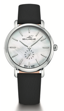 Load image into Gallery viewer, SEALANDAIR | Quartz | Women | Adventure |  White Dial | 34mm Stainless Steel Case | Black Genuine Leather Strap | Swiss Made
