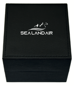 SEALANDAIR | Quartz | Outdoor Adventure | 42mm Stainless Steel Case | Khaki Nylon & Leather Strap  | Swiss Made